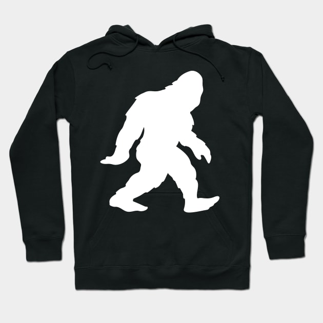 Bigfoot Sasquatch Silhouette Cartoon Hoodie by hobrath